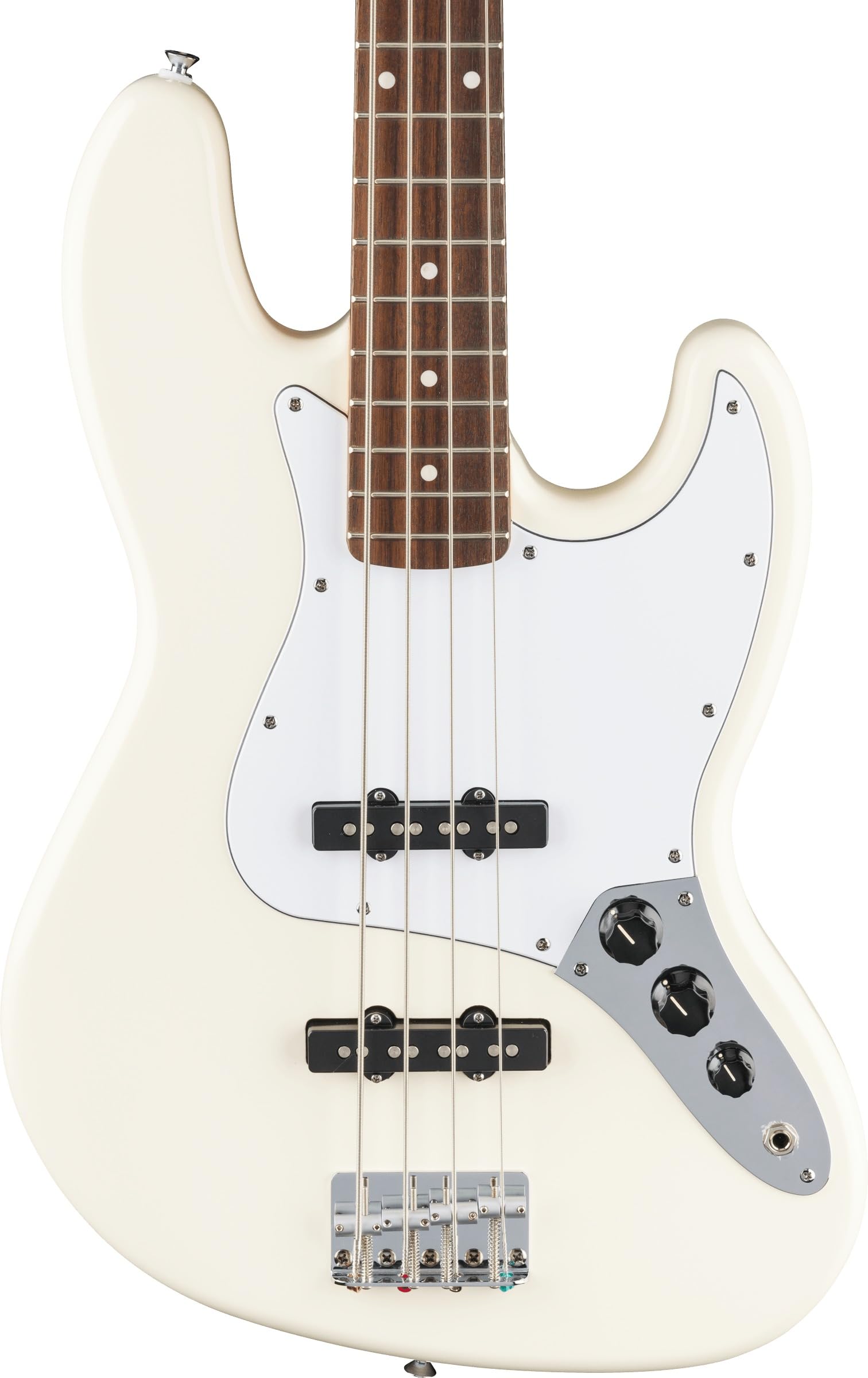 Amazon.com: Fender Standard Jazz Bass - Olympic White, Laurel